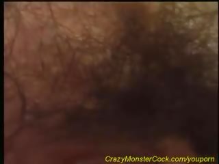 Hårete modnes første anal monstercock